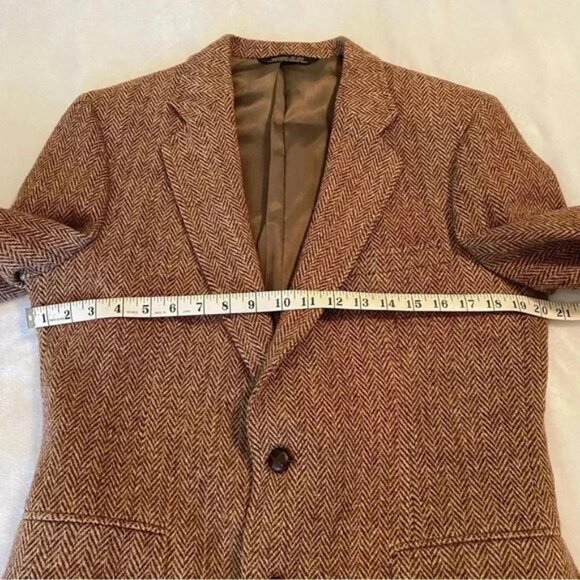 Vintage Adam’s Row Harris Tweed Wool Blazer Jacket Sports Coat Size 42R - Picture 12 of 13